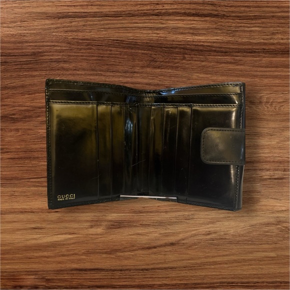 Vintage Gucci Black Patent Leather Wallet – Buttery Soft Leather - Picture 5 of 13